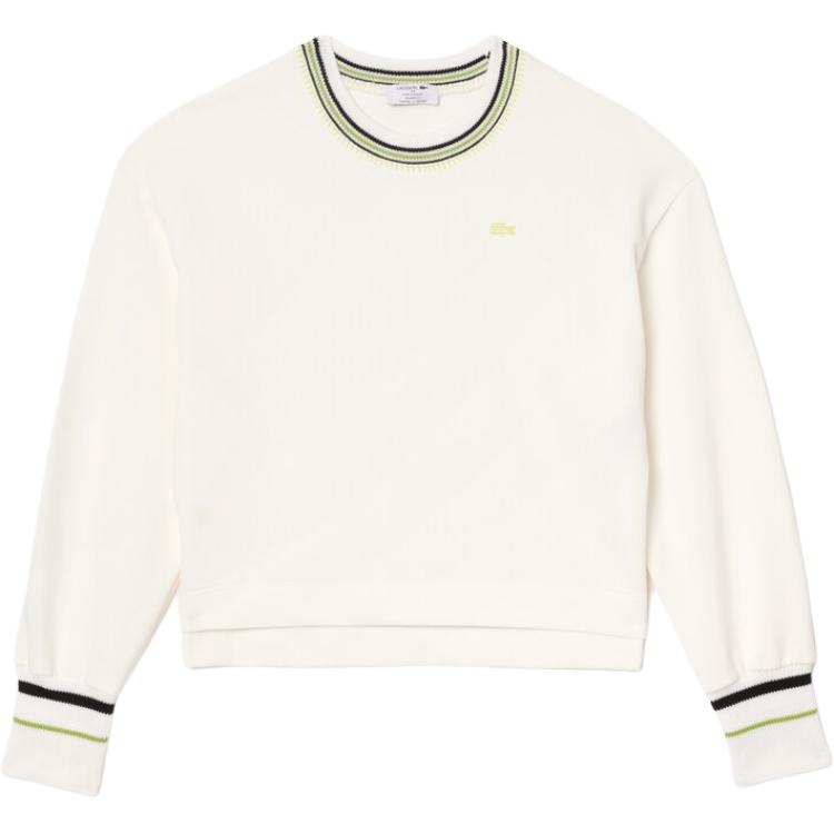 Женская кофта LACOSTE Knitwear (бело-черно-желтая)