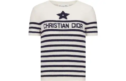 DIOR Knitwear Women's White Crew Neck Moderate Other
