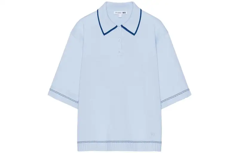 UNIQLO X JW Anderson Uniqlo Jw Anderson Co Branded Series Knitwear Women's Light Blue Polo Collar Moderate Other