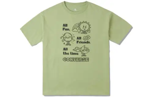Converse Party Drop Shoulder Sleeve T Shirt Women's Green