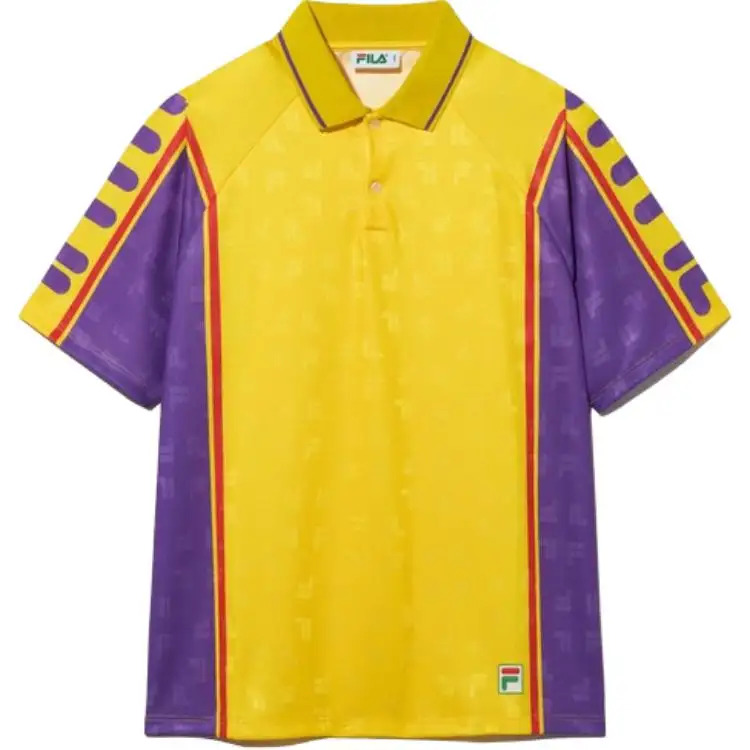 FILA Polo Shirts Unisex Yellow Lapel Moderate