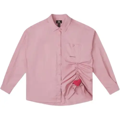 Converse Shirts Women's Pink Lapel Moderate Shirt