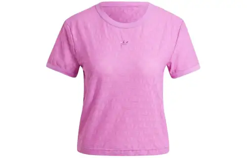 Adidas Originals Fashion Monogram Lace Cropped Tee