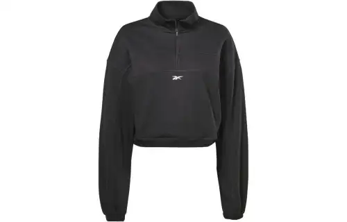 Reebok Sweatshirts Women's Black Stand Collar Moderate Regular