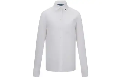 PRADA Shirts Women's White Square Collar Moderate Other