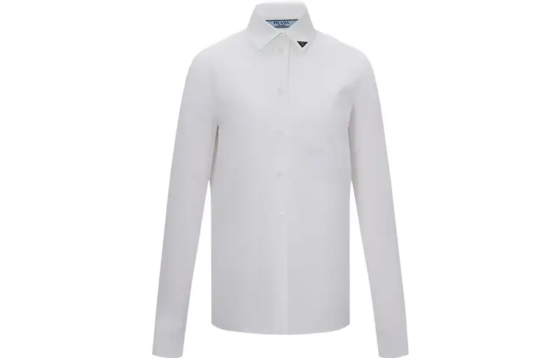 PRADA Shirts Women's White Square Collar Moderate Other