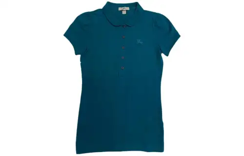 Burberry Polo Shirt Women's Blue Green