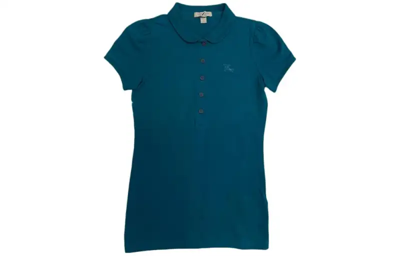 Burberry Polo Shirt Women's Blue Green