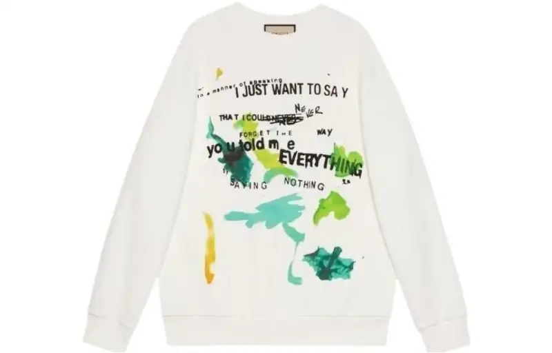 GUCCI Sweatshirts Women's White Crew Neck Moderate Regular