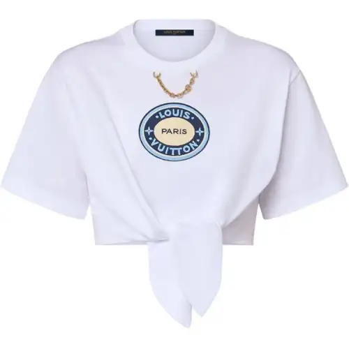 LOUIS VUITTON Lv Patch Self-Tie T-Shirt