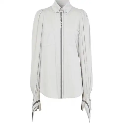 Burberry Shirts Women's Gray Pointed Collar Moderate Other