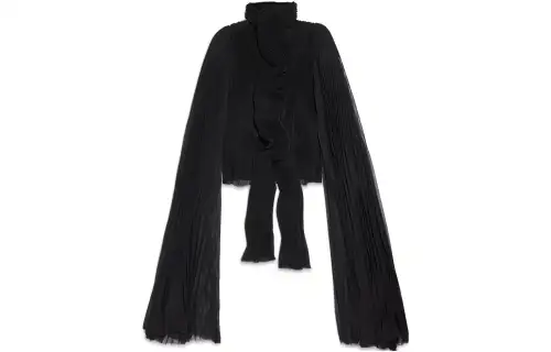 Balenciaga Scarf Pleated Blouse
