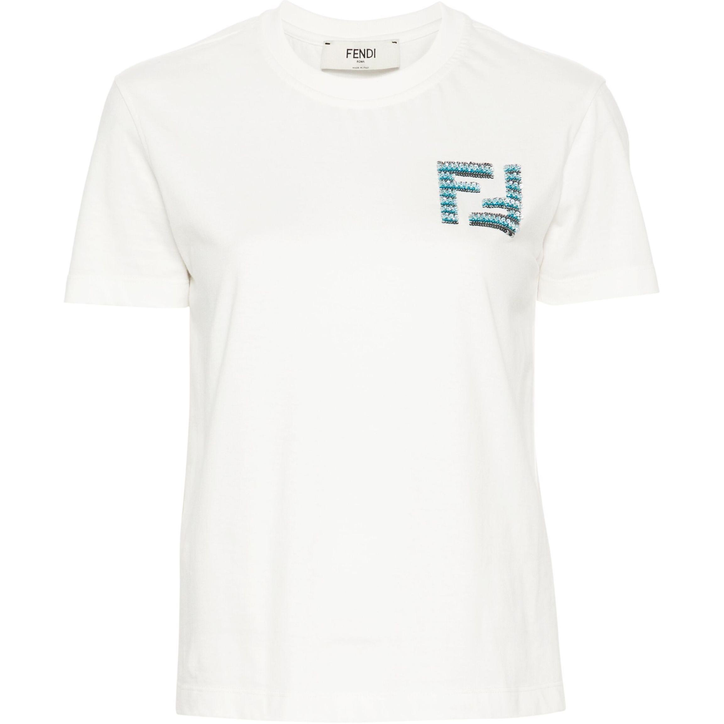 Женская футболка Fendi SS24 (белая)