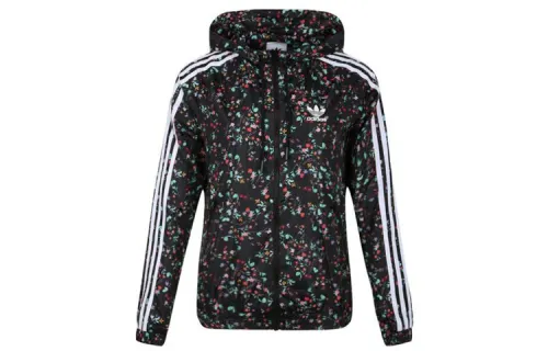 Adidas Originals Jackets Women's Black Hooded Moderate