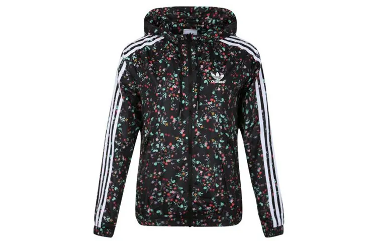 Adidas Originals Jackets Women's Black Hooded Moderate