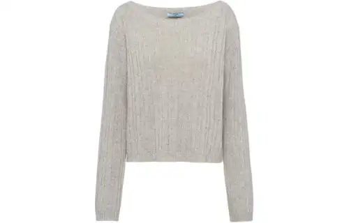 PRADA SS24 Cashmere Sweater Women's Gray
