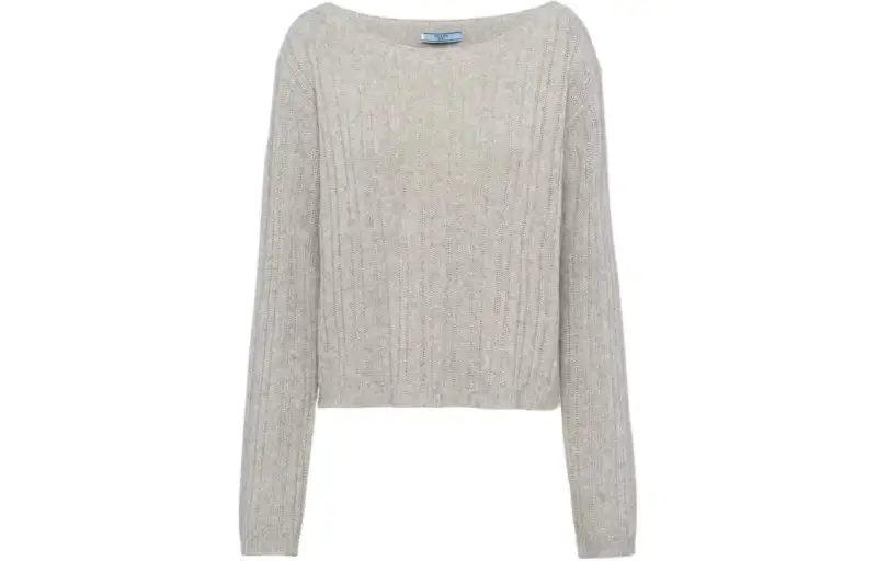 PRADA SS24 Cashmere Sweater Women's Gray