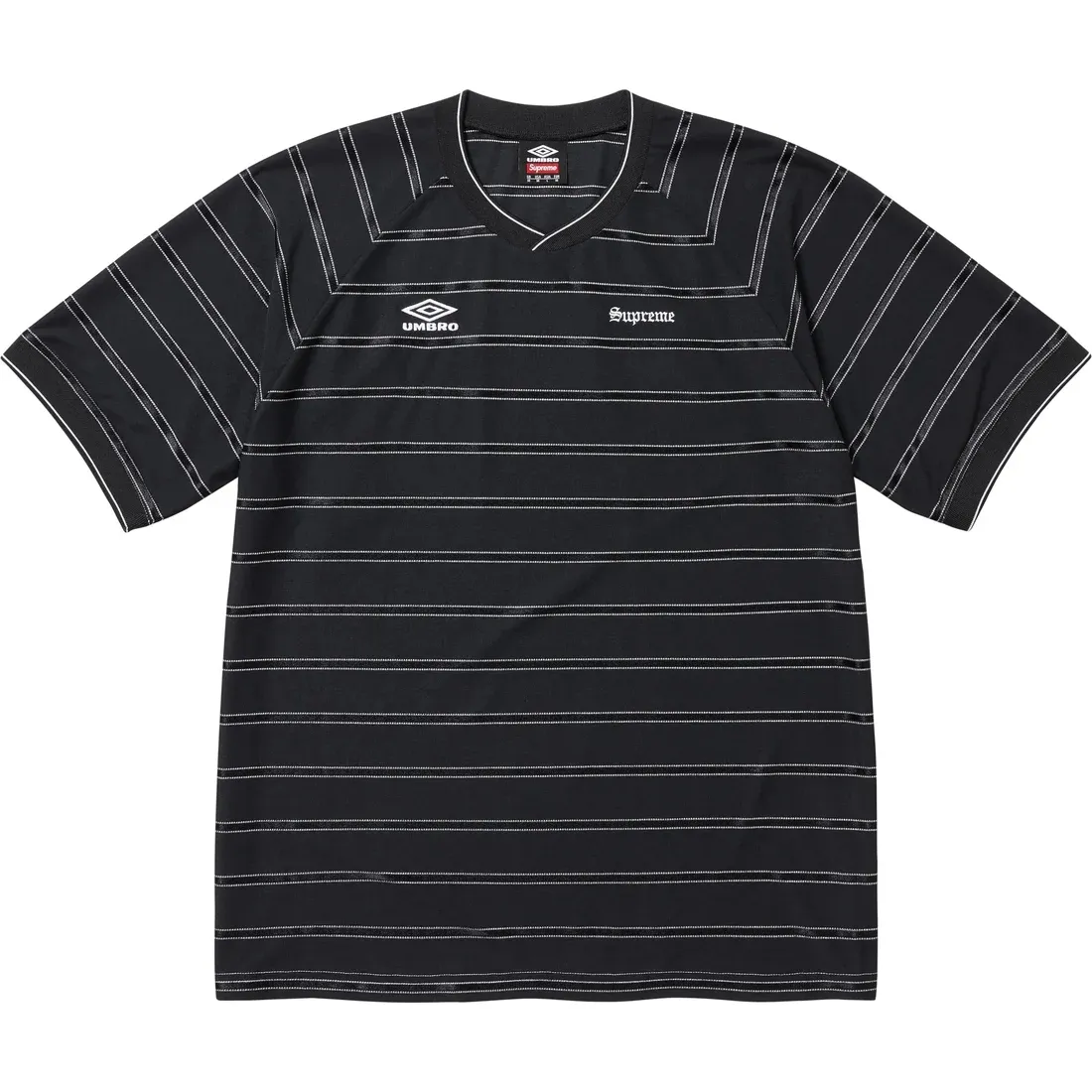 Supreme x Umbro® striped "SS 25 - " soccer jersey