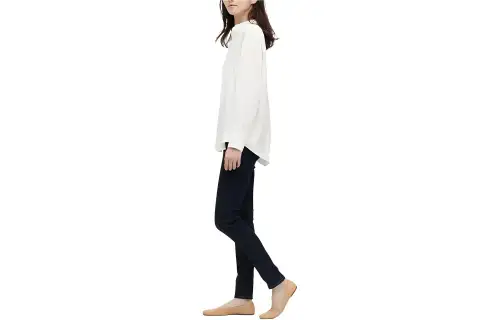 UNIQLO Shirts Women's Ivory Square Collar Moderate Shirt