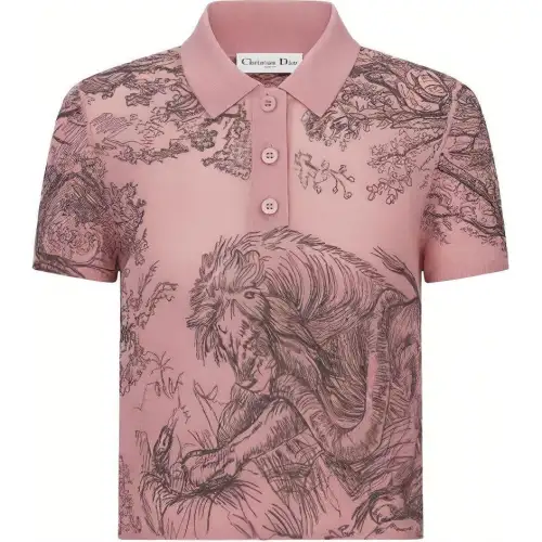 DIOR Dioriviera SS23 Polo Shirt Women's Pink