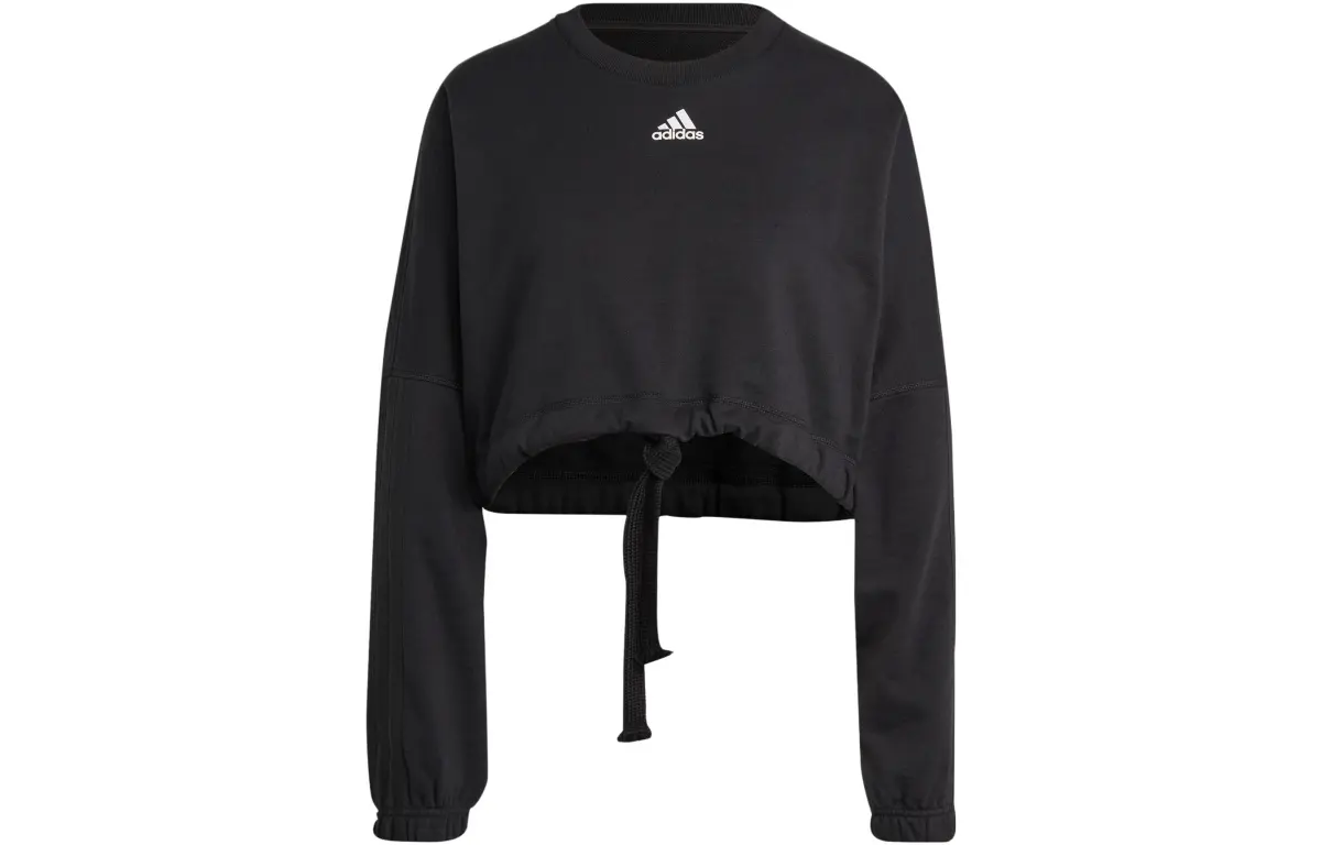 Adidas Sweatshirts Women's Black Crew Neck Moderate Regular