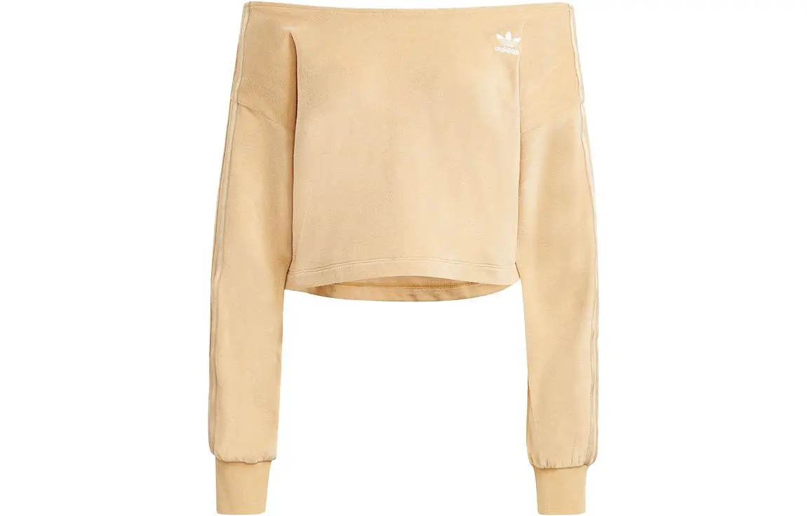 Adidas Originals Sweatshirts Women's Beige Crew Neck Moderate