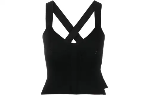 OFF-WHITE Logo-strap V-neck Top