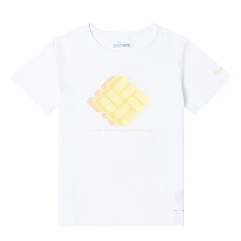 Columbia T-Shirts Women's White Crew Neck Moderate Straight Fit