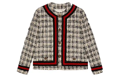 【Previous Season】check tweed jacket