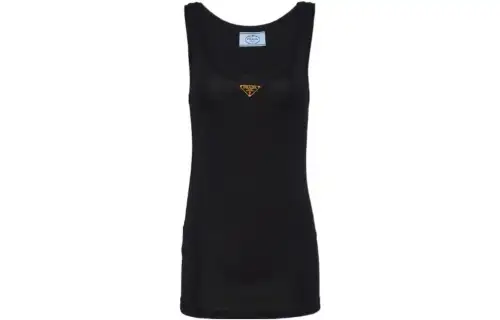 Prada ribbed-knit jersey tank top