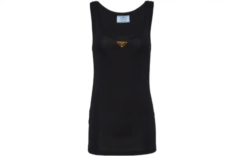 Prada ribbed-knit jersey tank top