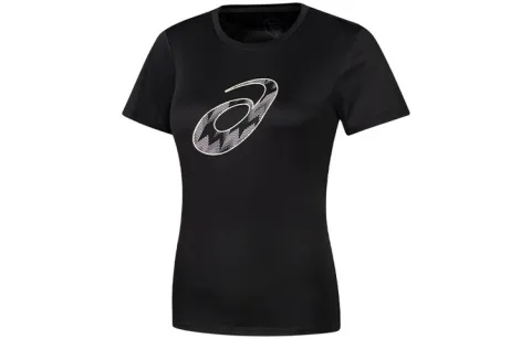 ASICS T-Shirts Women's Black Crew Neck Moderate Other