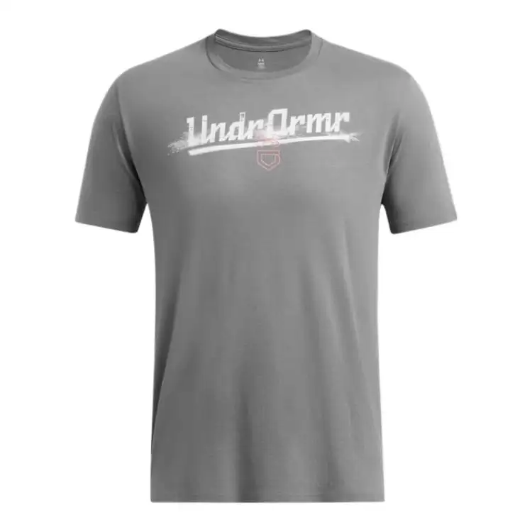 Under Armour Script T Shirt Men's Gray 025