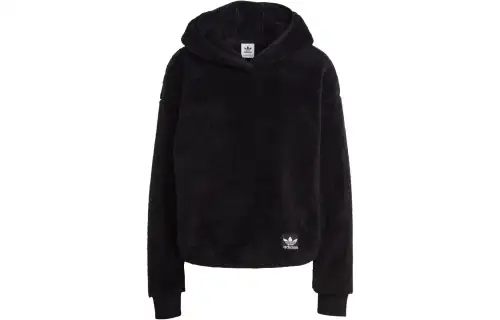 Adidas Originals Sweatshirts Women's Black Hooded Moderate Regular