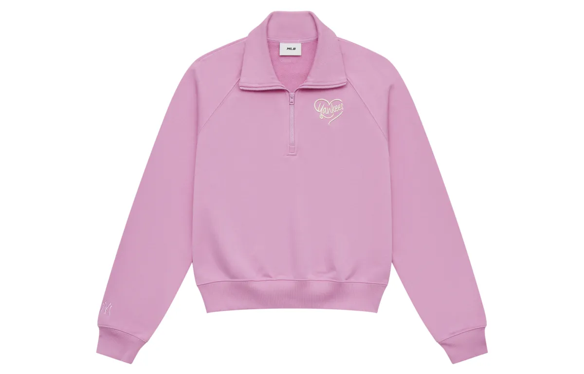 MLB New York Yankees Heart 24FW Sweatshirt Women's Pink