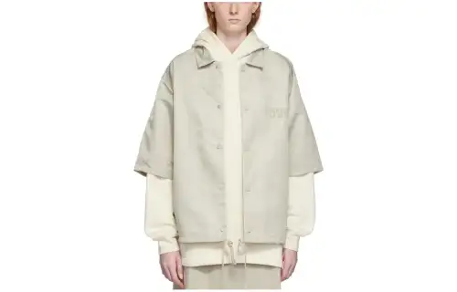 Fear Of God Essentials Shirts Women's Smoke Gray Lapel Moderate Other