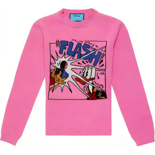 GUCCI Knitwear Women's Pink Crew Neck Moderate Other