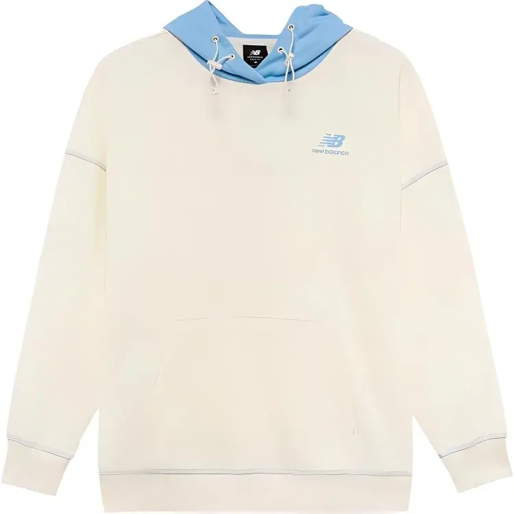New Balance Sweatshirts Women's Ecru Hooded Moderate Regular