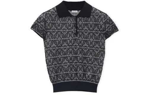 LOEWE Knitwear Women's Black Polo Collar Moderate Other