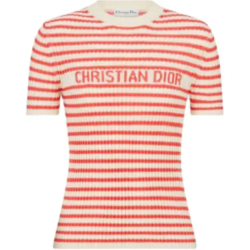 DIOR Knitwear Women's Orange Crew Neck Moderate Other