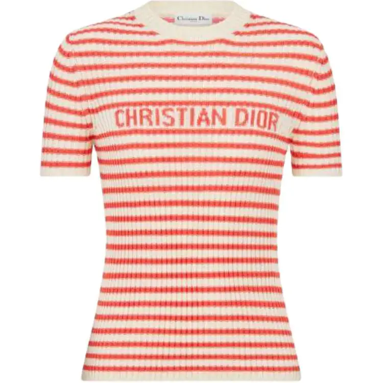 DIOR Knitwear Women's Orange Crew Neck Moderate Other