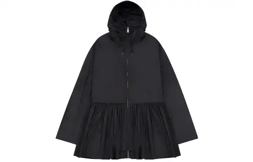 PRADA Jackets Women's Black Hooded Moderate Other