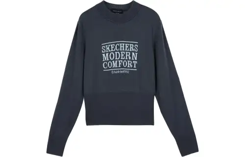 Skechers Sweatshirts Women's Ink Gray/00W5 Crew Neck Moderate Regular