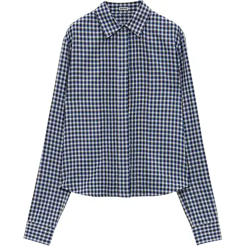 LOEWE Pleated Shirt 'Blue/White/Black'