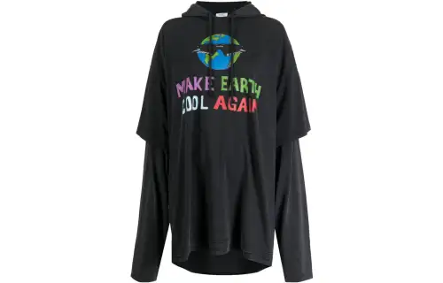 Vetements Cool Earth Drawstring Hoodie