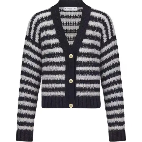 DIOR Knitwear Women's Black V Neck Moderate Other