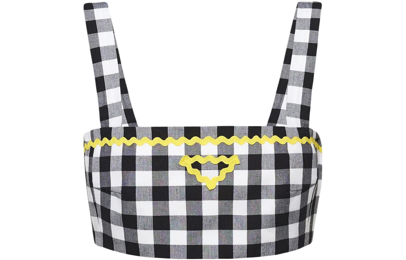 PRADA Camisoles Women's Black Square Collar Moderate Other