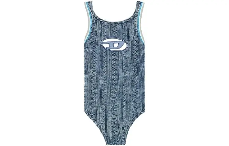 DIESEL Bodysuits Women's Blue Crew Neck