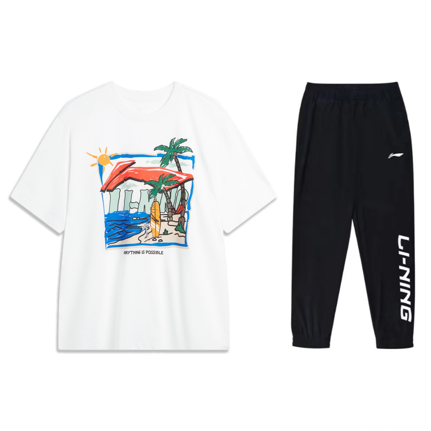 Li Ning Casual Sportswear Men’s Crew Neck Moderate