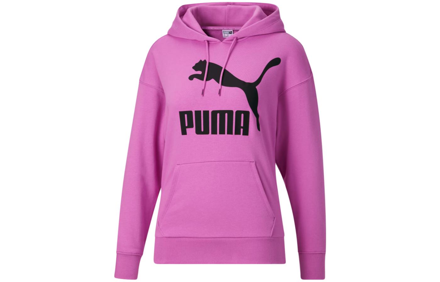 PUMA CLASSICS Sweatshirts Women's Purple Hooded Moderate Regular